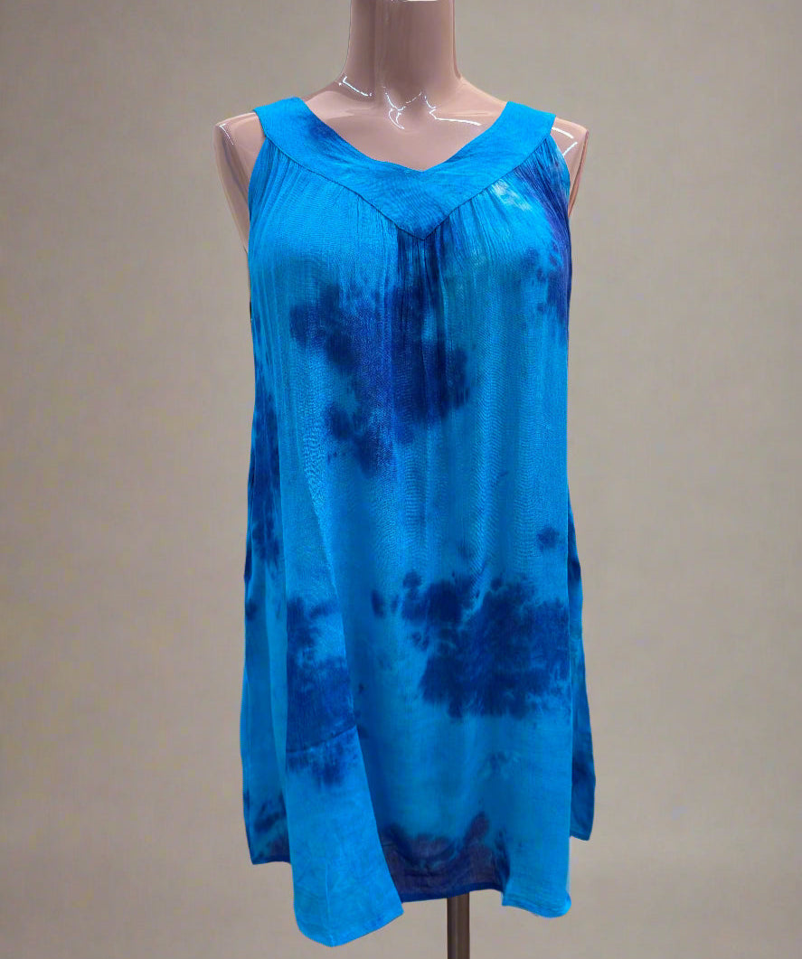 Printed Rayon Mini Umbrella Dress