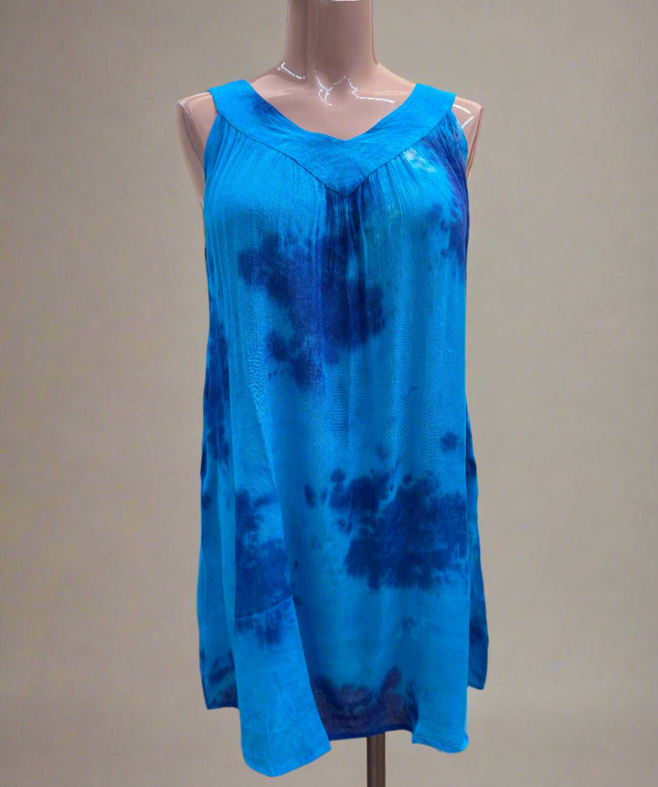 Printed Rayon Mini Umbrella Dress