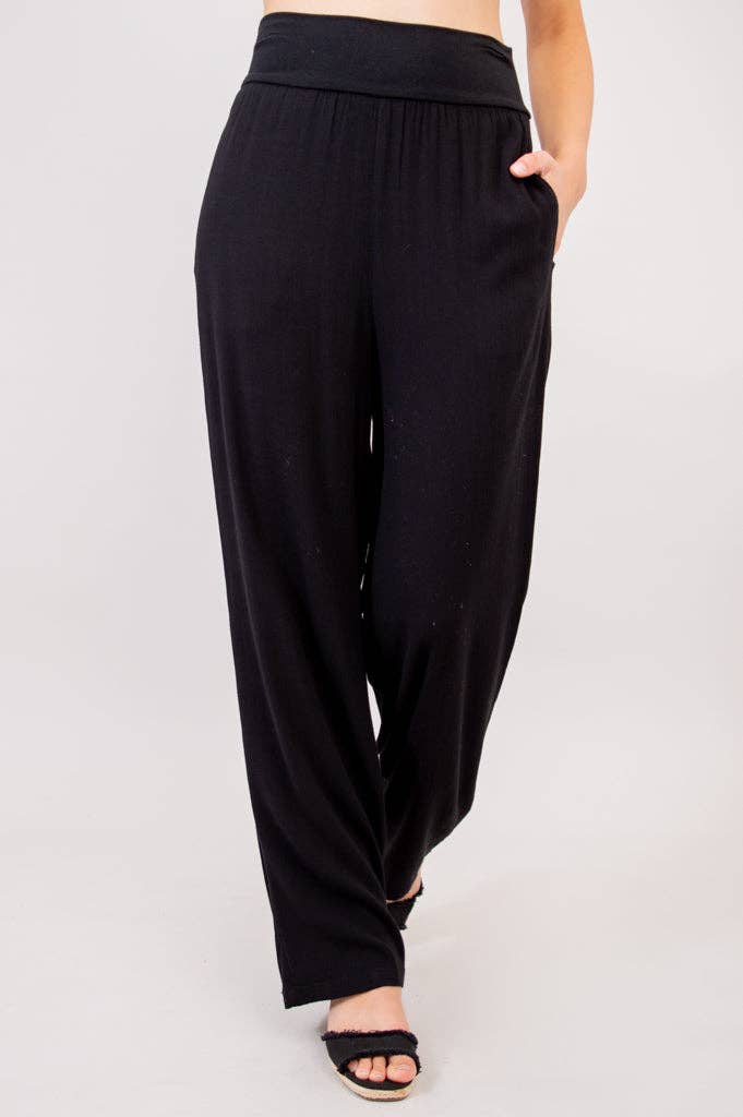 Landon Bamboo & Linen Pant - Black