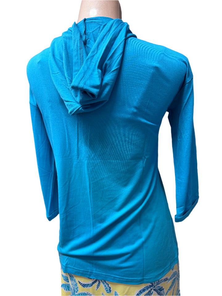Mai Tai 3/4 Sleeve Hooded Top