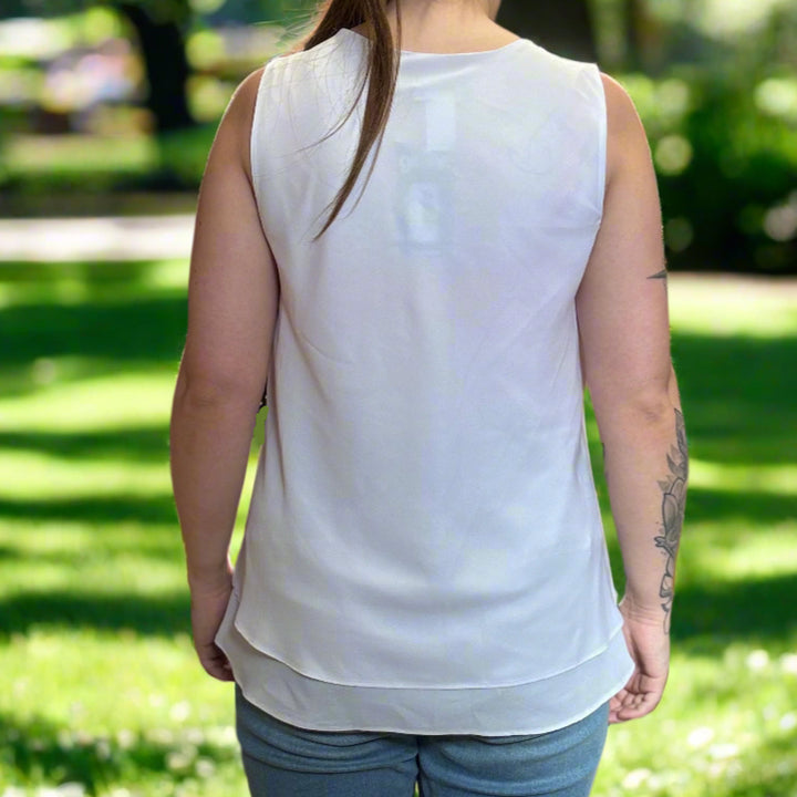 Chiffon Floaty Tunic with V-Neck
