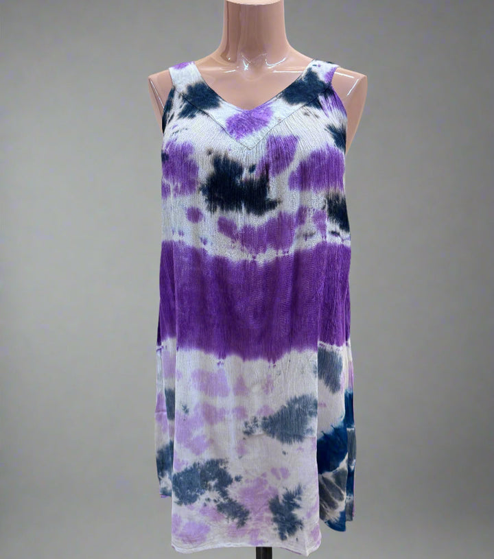 Printed Rayon Mini Umbrella Dress