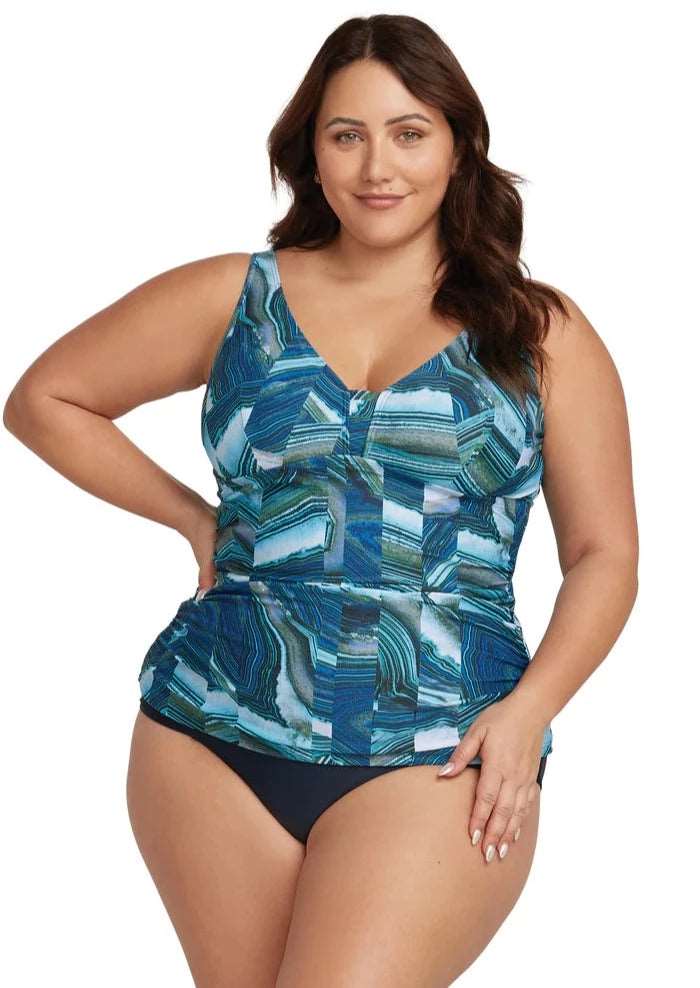 Chalcedonay Gericault Tankini Top - Size 16