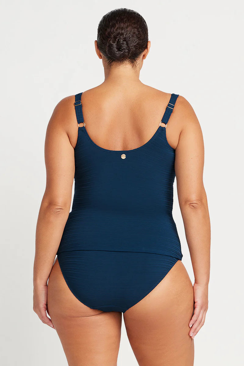 Navy Aria Delacroix Multifit Cup Tankini Top