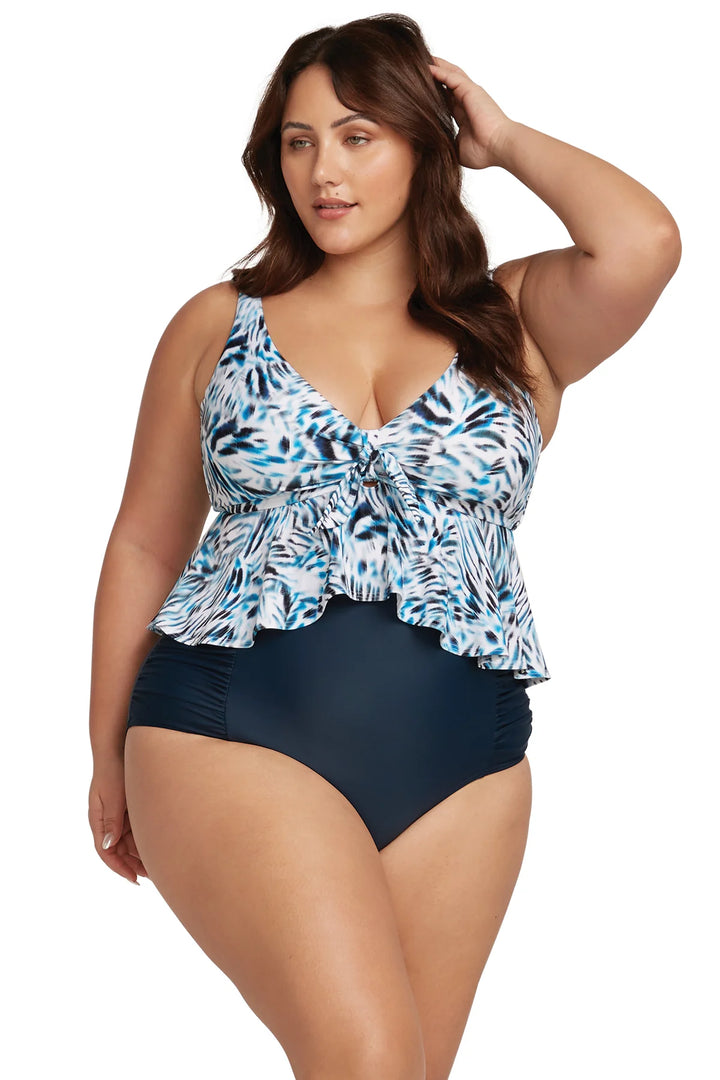 Dark Navy Botticelli High Waist Bikini Bottom