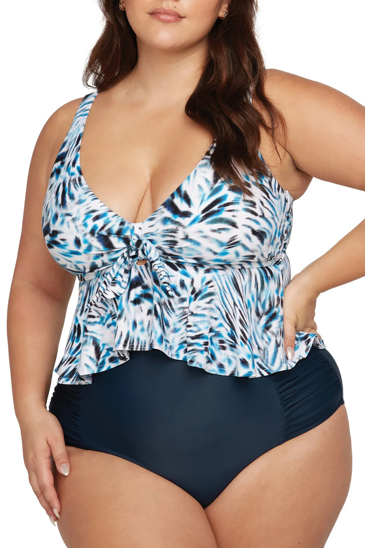 Dark Navy Botticelli High Waist Bikini Bottom