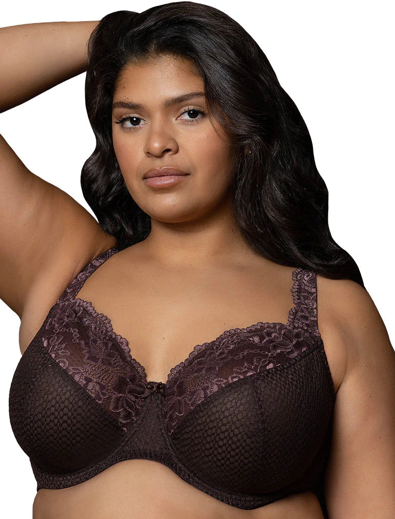 Fit Fully Yours Serena Lace Underwire Bra -  Chocolate