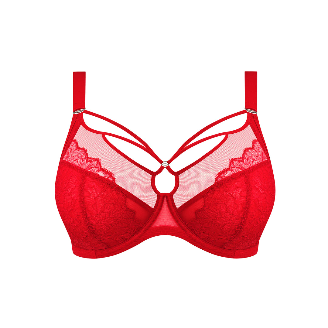 Elomi Brianna Plunge Bra - Haute Red - Sheer Essentials Lingerie & Swimwear