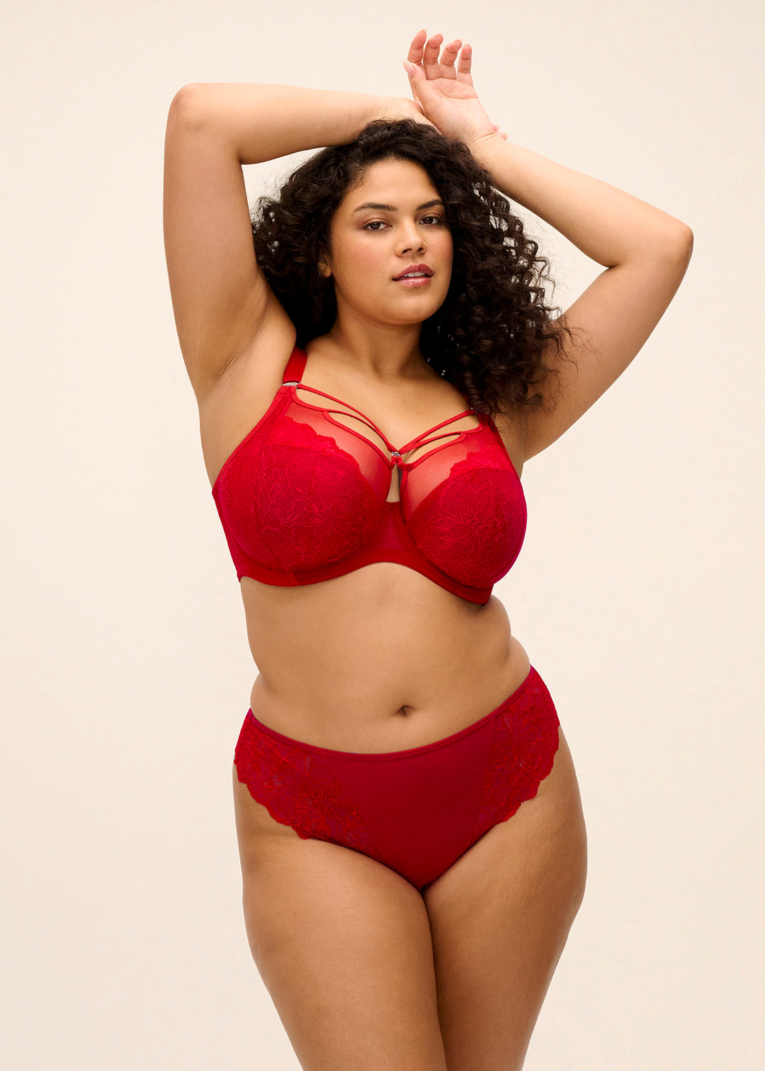 Elomi Brianna Plunge Bra - Haute Red - Sheer Essentials Lingerie & Swimwear
