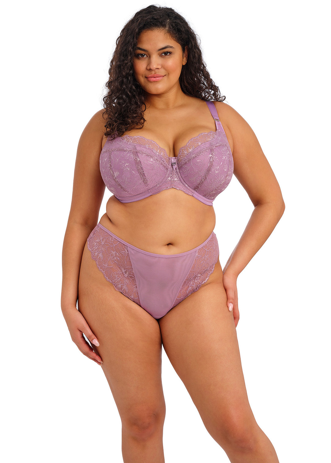 Elomi Brianna Thong Panty - Heather - Sheer Essentials Lingerie & Swimwear