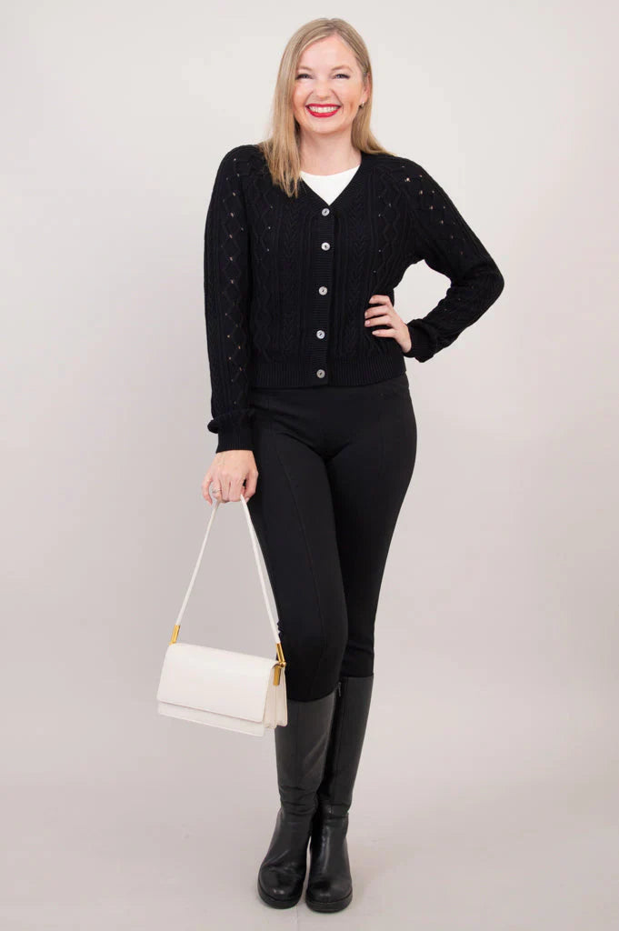 Bena Cotton Cardigan - Black