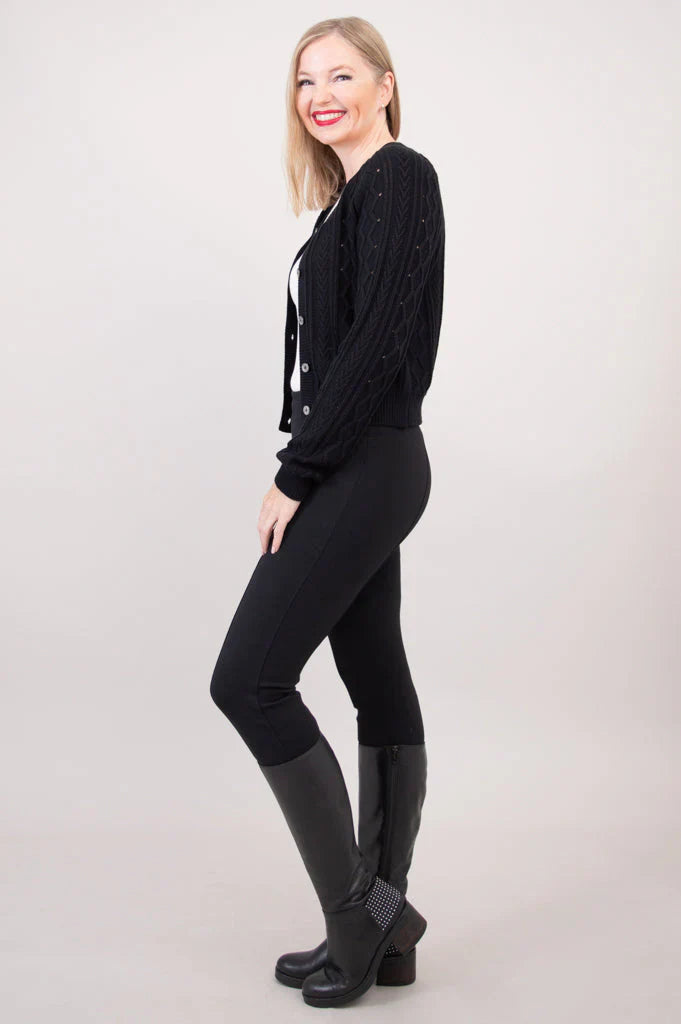 Bena Cotton Cardigan - Black