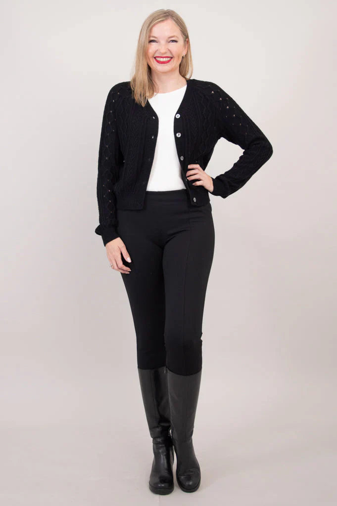 Bena Cotton Cardigan - Black