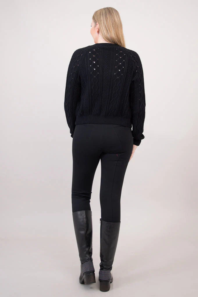 Bena Cotton Cardigan - Black