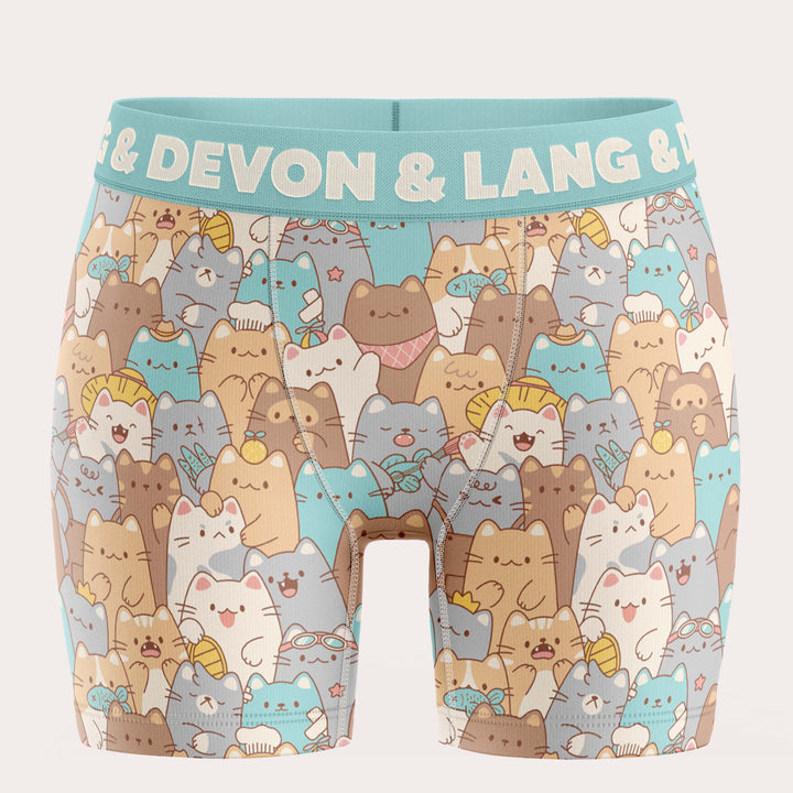 Bria Women's Boxer Brief - Cat Stack