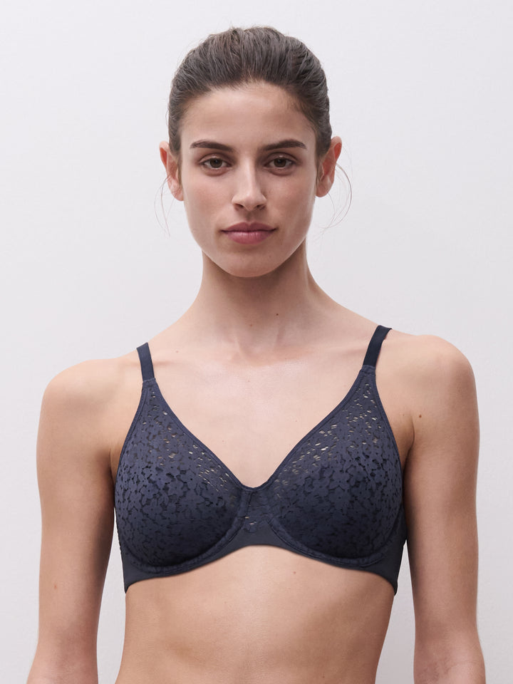 Chantelle Norah Molded Underwire Bra - Marine Blue