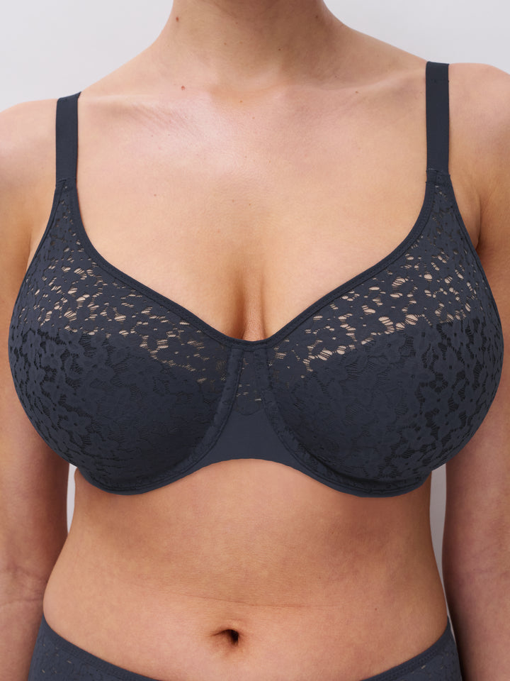 Chantelle Norah Molded Underwire Bra - Marine Blue