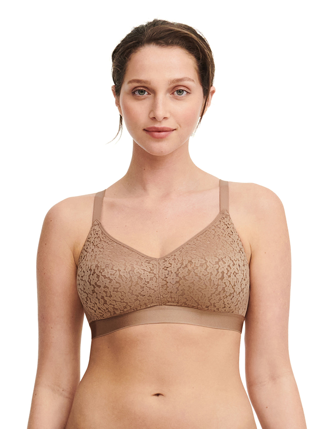 Chantelle Norah Supportive Wire Free Bra - Coffee Latte – Sheer