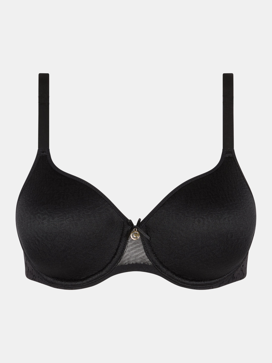 Black bra on a white background
