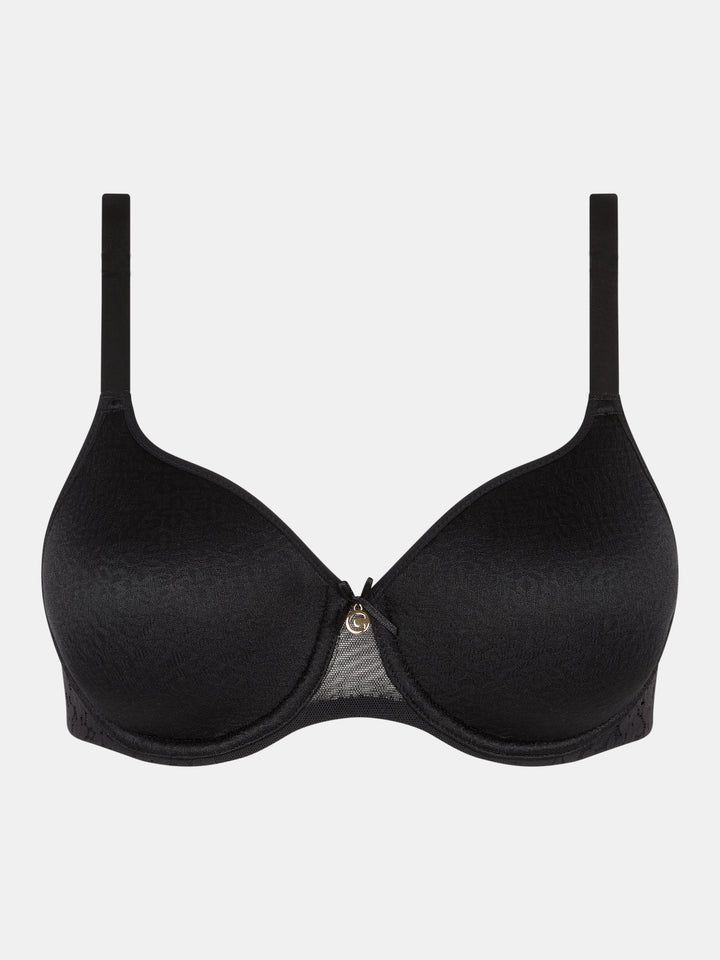Black bra on a white background