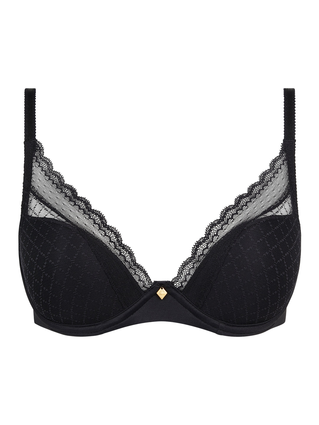 Norah Chic Plunge T-Shirt Bra  - Black
