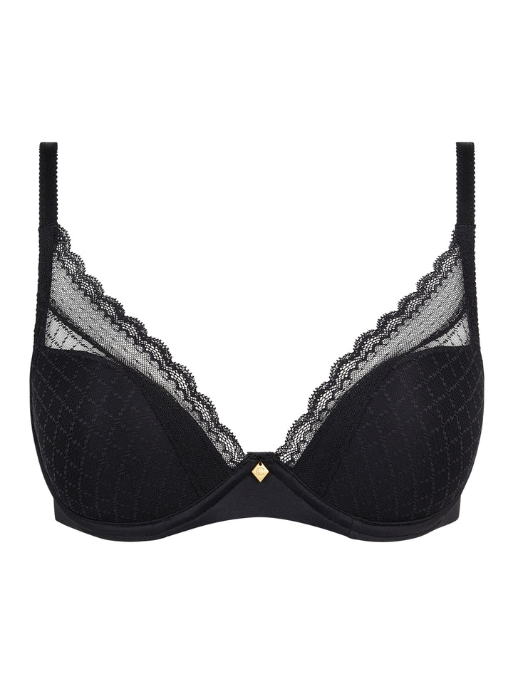 Norah Chic Plunge T-Shirt Bra  - Black