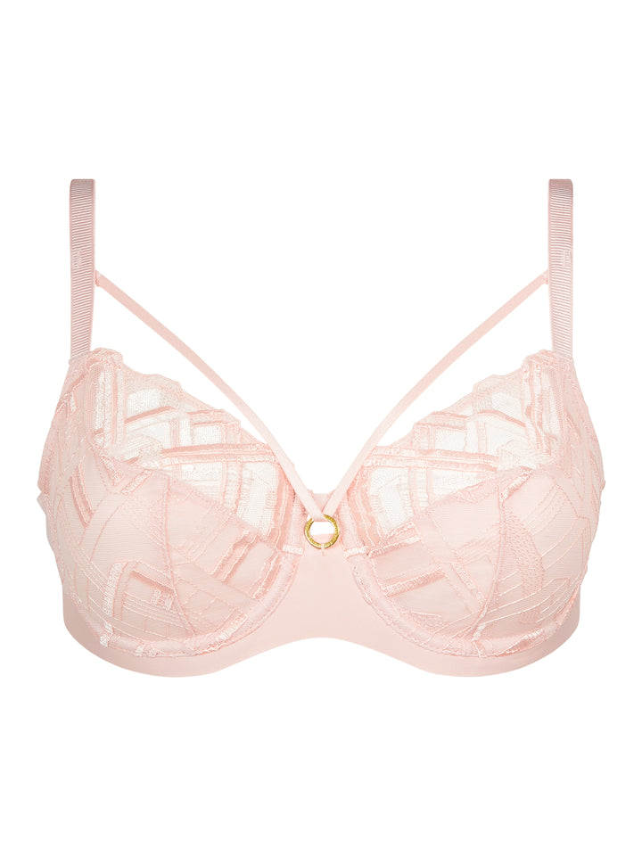 Graphic Support Lace Full Coverage Unlined Bra - Taffeta Pink