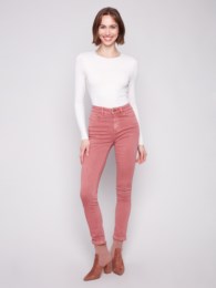 Cuffed Hem Twill Jeans - Primrose