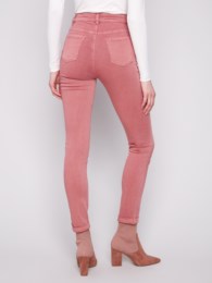 Cuffed Hem Twill Jeans - Primrose