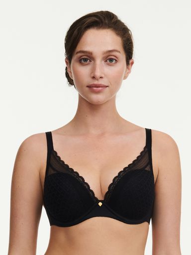 Norah Chic Plunge T-Shirt Bra  - Black