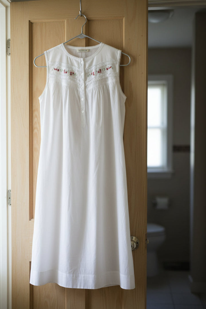Sleeveless Cotton Nightgown
