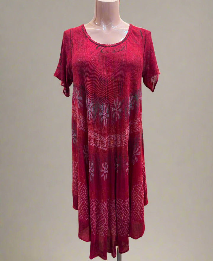 Summer Short Sleeve Umbrella Dress / Cover Up