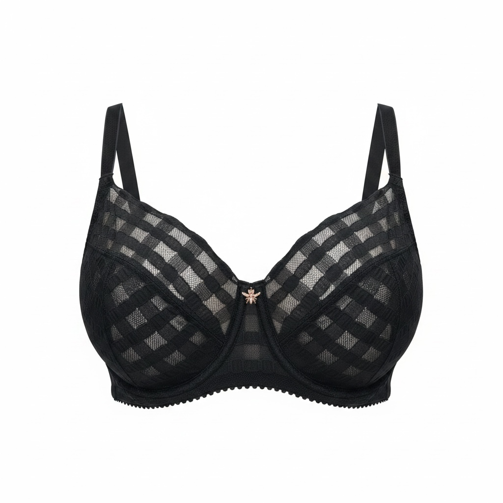 Scarlet Blue Bonbon Full Coverage Lace Underwire - Black