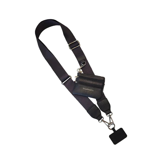 Clip & Go Phone Strap & Pouch - Black