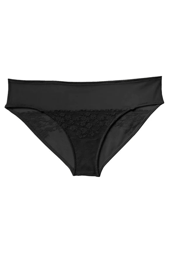 Black women's underwear on a white background