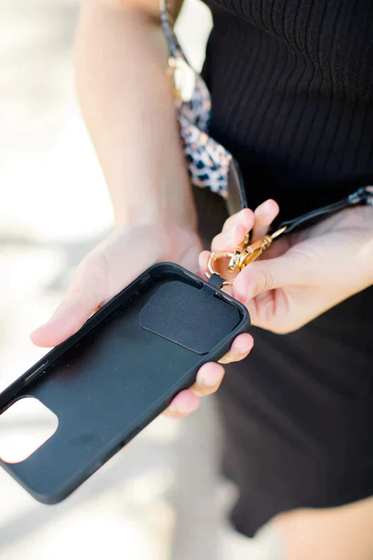 Clip & Go Phone Strap & Pouch - Black