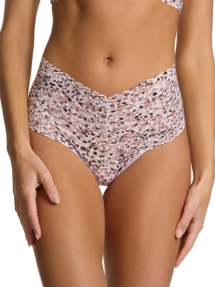 Hanky Panky Printed Retro Lace Thong  -  Unconventional