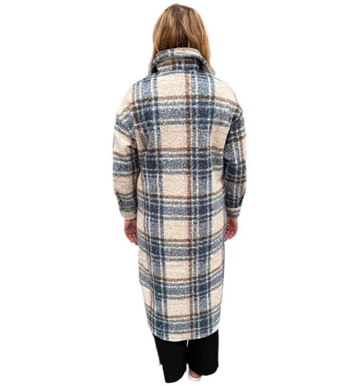 Long Wool-Like Jacket - Size Small