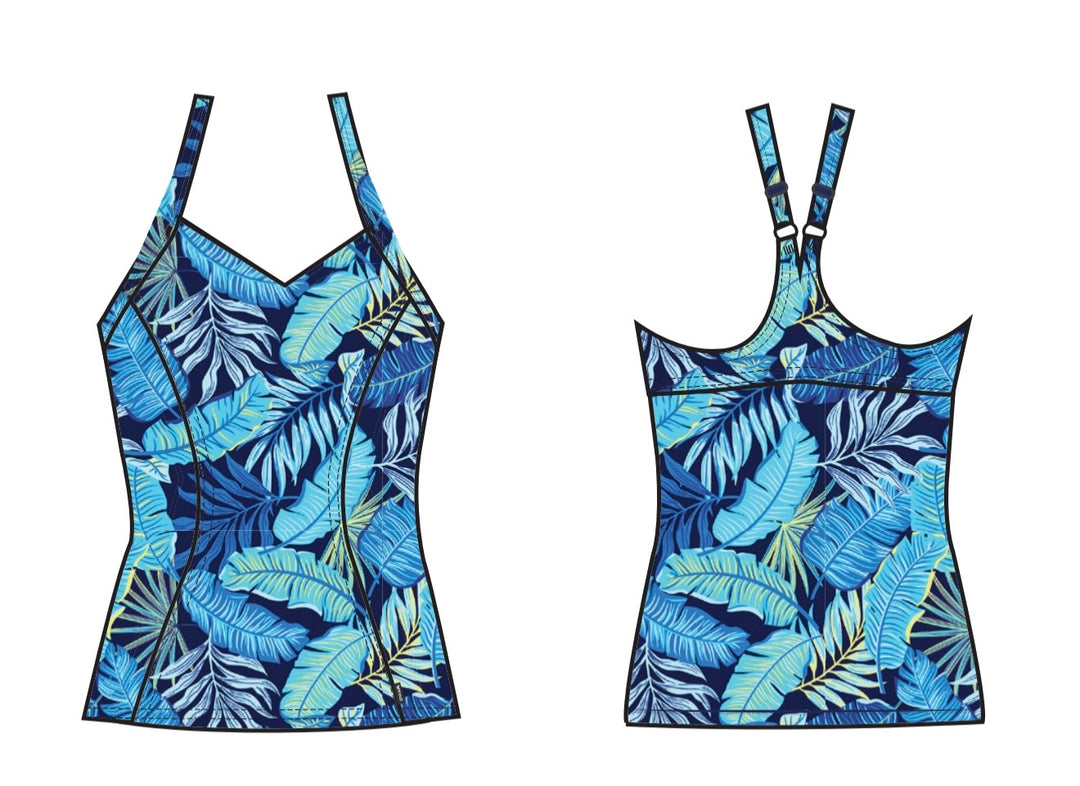 Finz Coast Panel Tankini Top