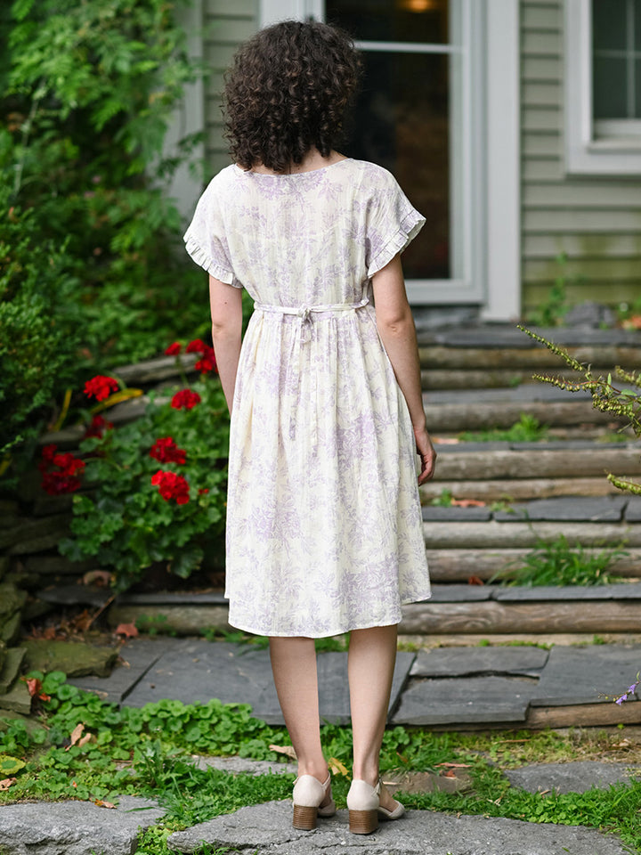 April Cornell Felicity Ecru & Amethyst Dress