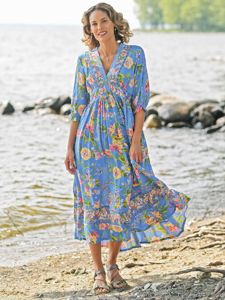 April Cornell Lillian 3/4 Sleeve Dress