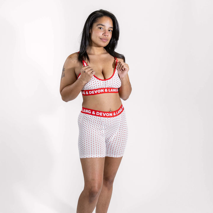 Bria Women's Boxer Brief - Cinnamon Hearts - Sheer Essentials Lingerie & Swimwear