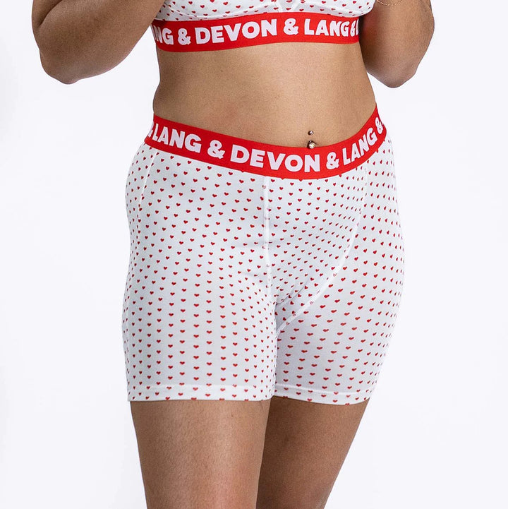 Bria Women's Boxer Brief - Cinnamon Hearts - Sheer Essentials Lingerie & Swimwear