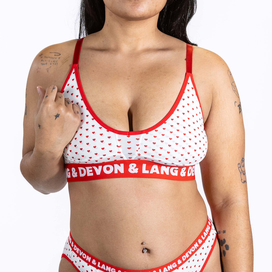 Bria Bralette - Cinnamon Hearts - Sheer Essentials Lingerie & Swimwear