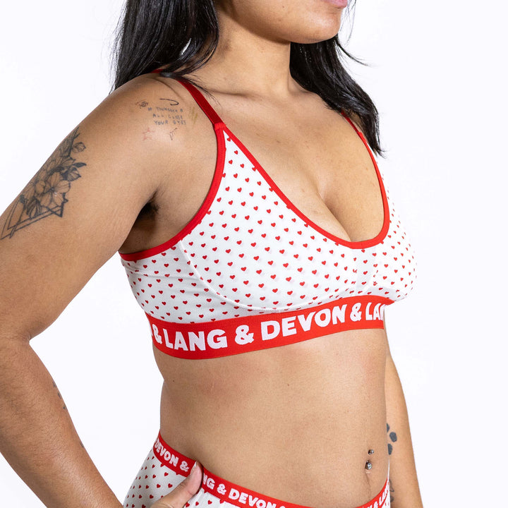 Bria Bralette - Cinnamon Hearts - Sheer Essentials Lingerie & Swimwear