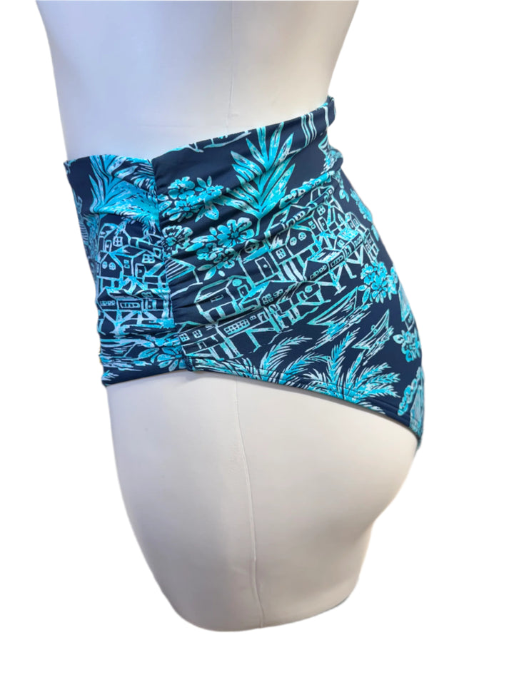 Sunseeker Tropics Convertible Ruched Bikini Bottom - Size 8