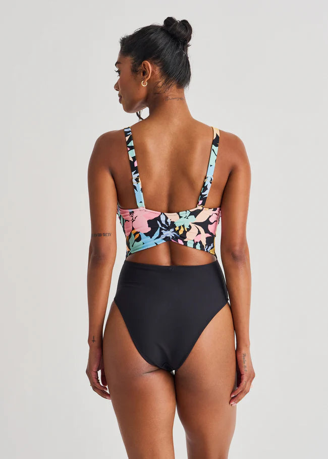 Wrapped High Leg Wrap One-Piece
