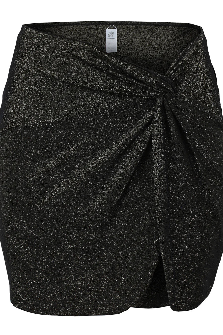 Black Shiny Cover Up Skirt Size Medium Sheer Essentials Lingerie Swimwear