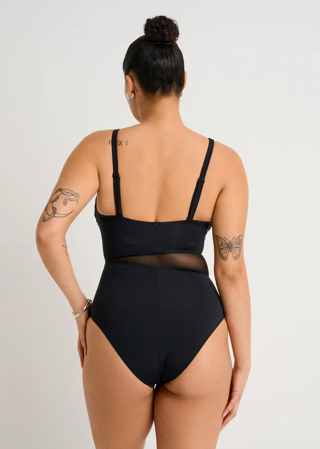 Mesh Panel One-Piece