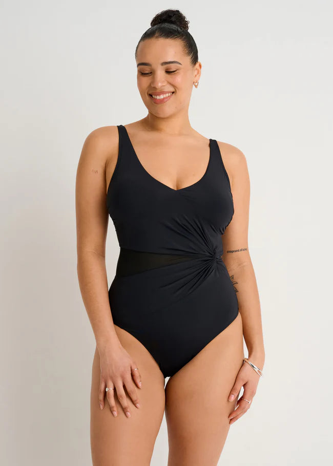 Mesh Panel One-Piece